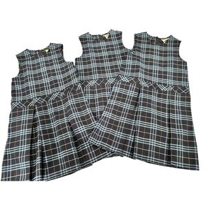 Flynn OHara School Uniform Jumper Blue Plaid Pleated Dress Set of 3 Size‎ 7